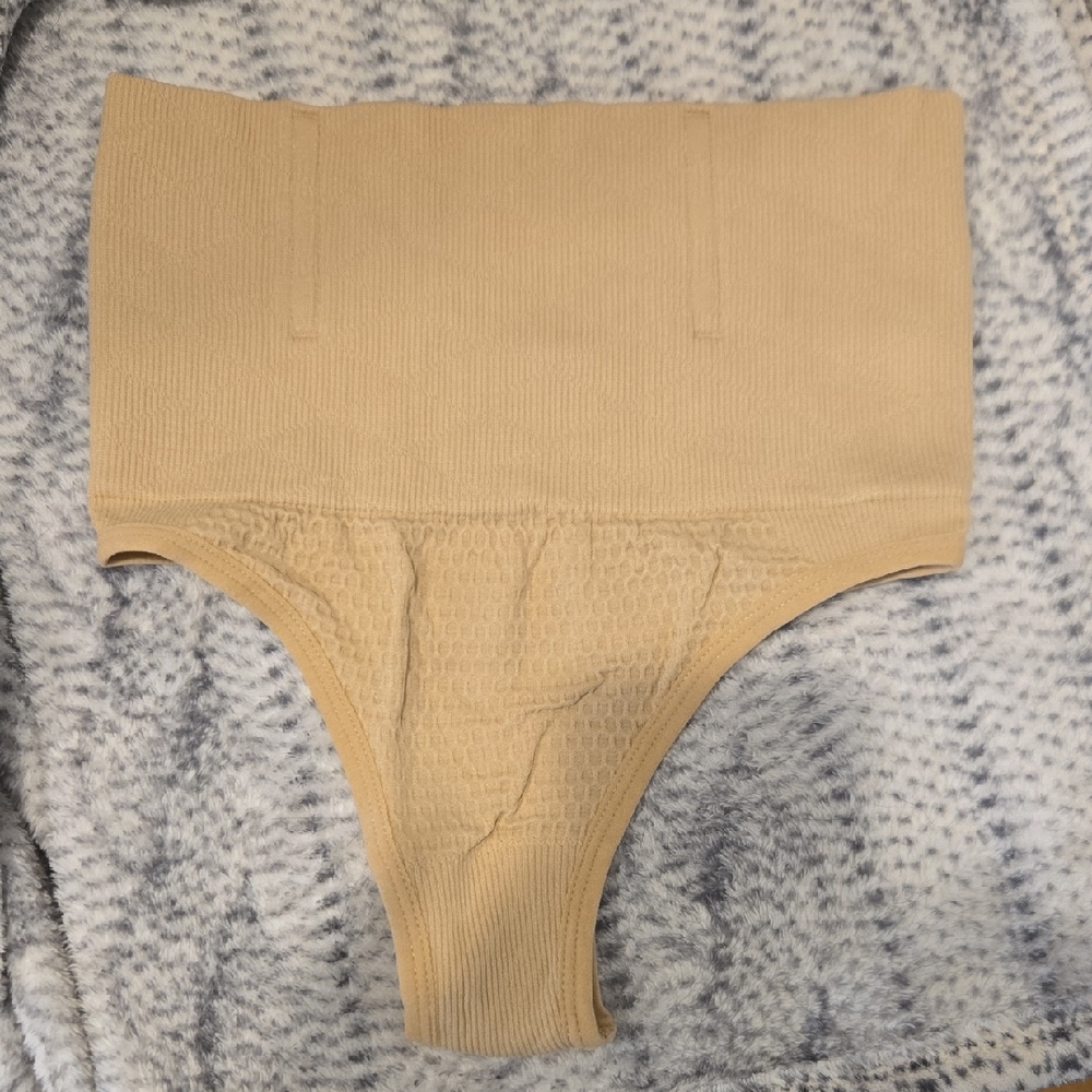 High-Waisted Tan Shapewear Thong
